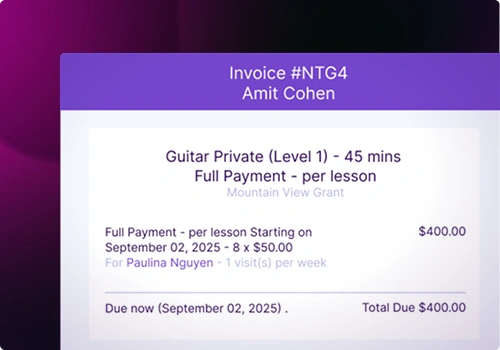 Visualization of Opus1 product - payments and invoices